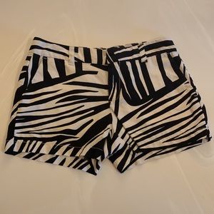Ann Taylor LOFT W’s 4 Zebra Shorts Linen Cotton Blend